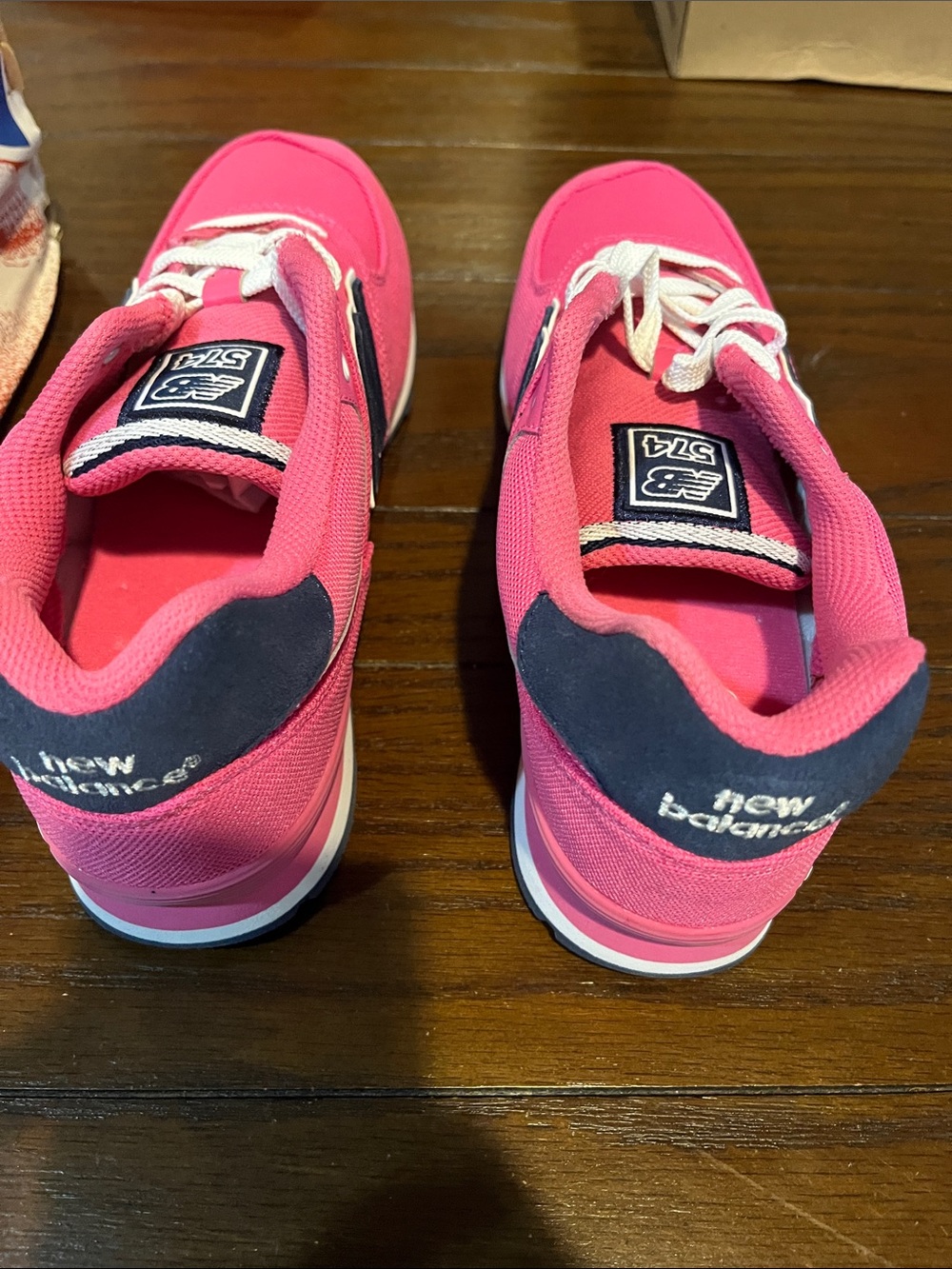 New Balance Women's Pink and Navy Athletic Sneakers